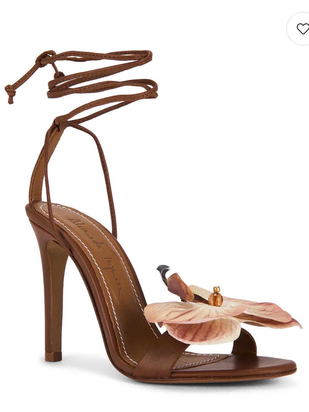 Alameda Turquesa Brown Orchid Lace-Up Stiletto Sandal/Heel
